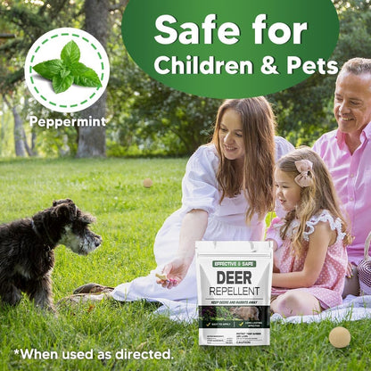 Deer Repellent, Rabbit Repellent Outdoor, Bunny Repellents, Deer and Rabbit Deterrent, Safe for Garden/Yard/Plants/Flowers, Lasting for 60 Days-10 Packs