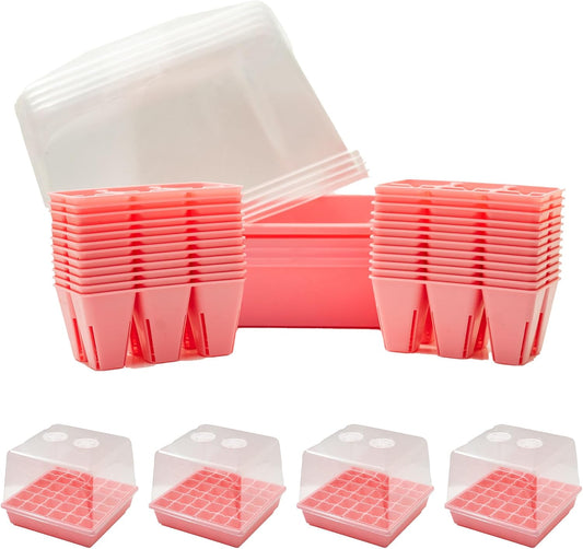 Bootstrap Farmer Countertop Seed Starter Kit in Pink, Reusable 1010 Tray Bundle with Inserts and