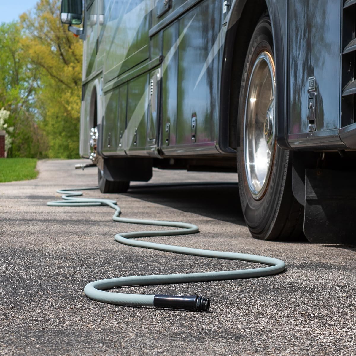 Flexzilla Colors Garden Hose 5/8 in. x 75 ft., Lightweight All-Weather Water Hose, Durable and Flexible, Leak-Free Connections, Slate Gray