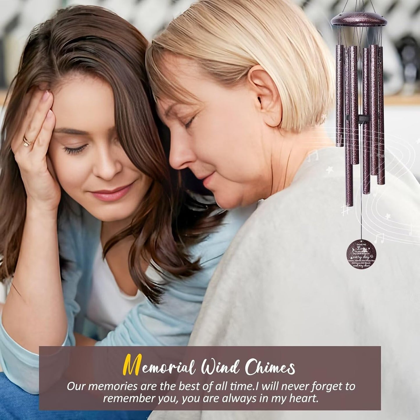 Memorial Gifts for Loss of Love one, 25''Memorial Wind Chimes of Sympathy Gifts for Loss of Love one, Bereavement, Condolence, Remembrance Gifts,Windchimes in Memory