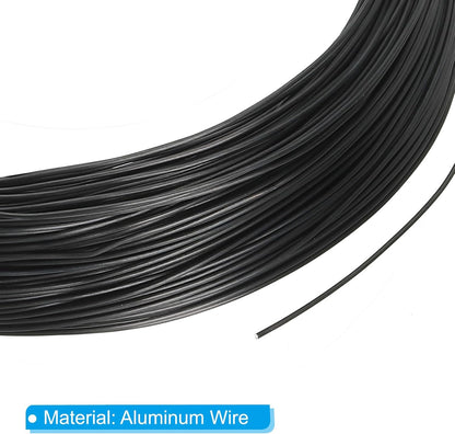 PATIKIL 1mm x 374ft Bonsai Training Wire,Floral Wire Stems Anodized Aluminum Tree Wire for Gardening Branch Fixing,Black