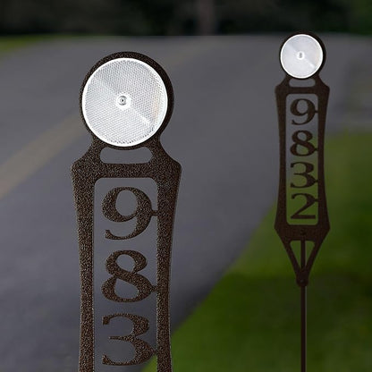 Pathways Vertical Custom Reflective Driveway Marker Set of Two | Personalize with 1-5 House Numbers