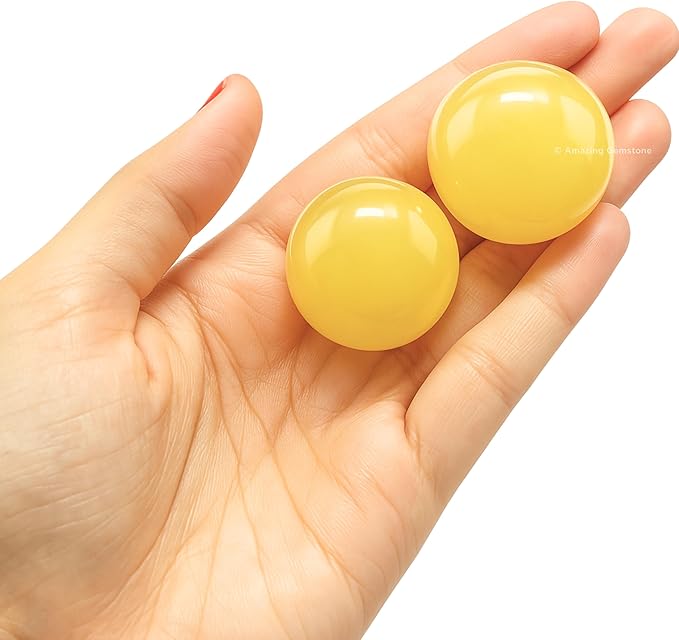 Amazing Gemstone Yellow Aventurine Crystal Ball - 1 Inches Crystal Sphere Meditation Balls for Witchcraft and Decorative Balls - Crystals and Healing Stones Beginners Gift (Pack of 1)