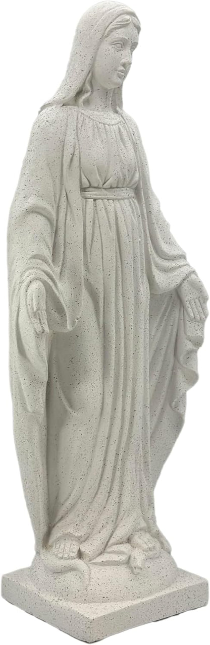Galt International Virgin Mary Praying Blessed Mother of Grace Garden Statue Terrazo-Style 32" Religious Resin Statue Holy Queen of Heaven