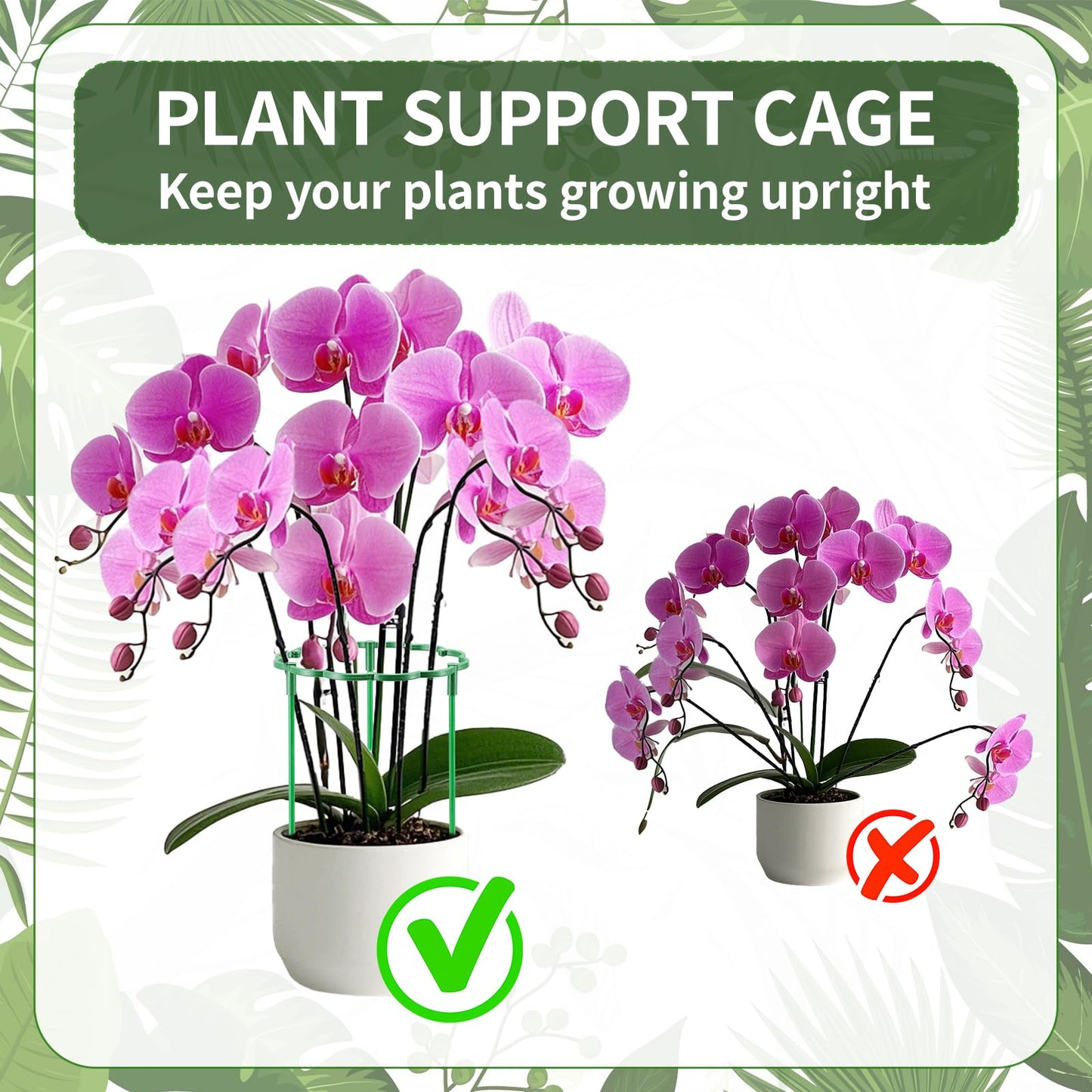 Moiggonoy 12 Pack Plant Support Stakes Sets - Versatile Plant Cages, Stackable Garden Flower