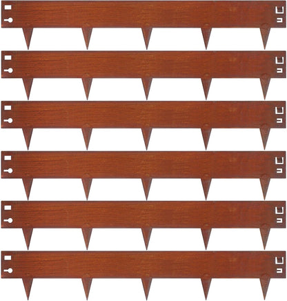42 Inch Cor-Ten Steel Landscape Edging, 9.4 Inch Hammer in Landscape Edging,Garden Edging Border for Lawn, Flower Bed, Yard
