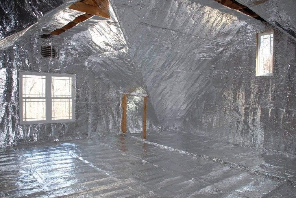 Super Shield Highly Reflective Aluminum Mylar Film Insulation Roll (Solid) for Saunas, Grow Rooms, Crawlspace Encapsulation, and More. (Class 1 Class A ASTM Fire Rated) (4FT X 125FT)