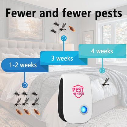 Pest Repeller Ultrasonic & Pest Repellent 10 Pack Ultrasonic Mice Repellent for Insect, Roaches, Spiders, Bugs, Mosquitoes, Pest Control for House Garage RV Hotel Mouse Repellent Pest Control Device