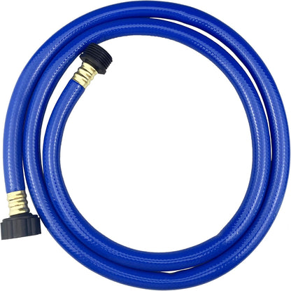 PVC Garden Hose 1/2 Inch, Flexible Water Hose with Male and Female Fittings, No Leaking, Heavy Duty, for Household, Outdoors, Lawns, Patio (5 FT, Blue, Plastic Fittings)
