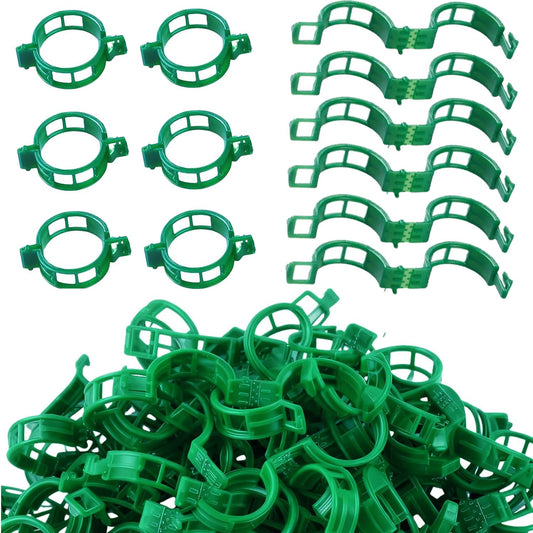 CACERIAWM Plant Support Clips, 100 Pcs Tomato Clips, Plastic Trellis Clips, Grape Vine Tomato Vine