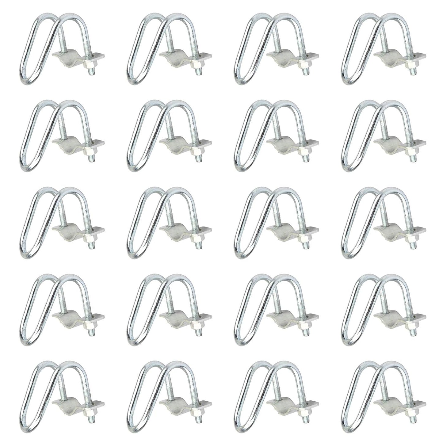 20 PCS Conduit Cross-Connector Vertical Pipe Clip for 3/4" EMT Electrical Pipe(OD 0.922"), Also Fits 1" Round Tube, Crossover Clamp for Greenhouse, Fence