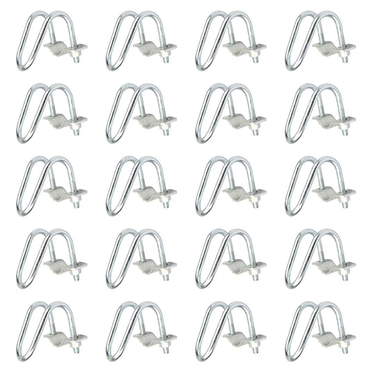 20 PCS Conduit Cross-Connector Vertical Pipe Clip for 3/4" EMT Electrical Pipe(OD 0.922"), Also Fits 1" Round Tube, Crossover Clamp for Greenhouse, Fence