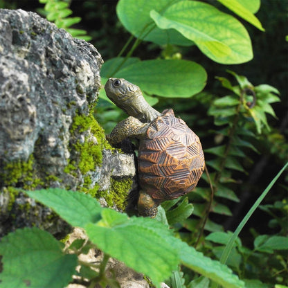 Turtle Statue Tortoise Figurine Plant Pot Hanger, Resin Cute Tortugas Ornament Desk Decor Plant Decoration Gift for Flower Pot Bonsai Planter Succulent Vase