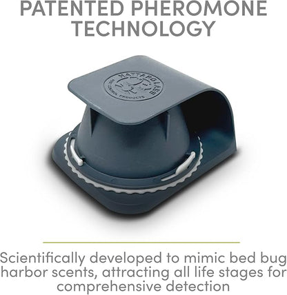 Scout Bed Bug Detection Trap – Non-Toxic Early Monitoring Solution with Patented Pheromone Technology, Includes 4 Bed Bug Detection Traps, Replaceable Lures and User Guide