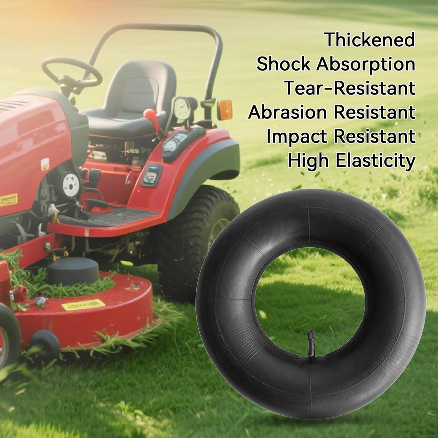 2 Pack 15x6.00-6" Inner Tubes 6.00/6.50-6 Replacement Lawn Mower Tire Tube with TR-13 Valve Stem for Yard Tractors, Wheelbarrows, ATVs, Golf Carts and More