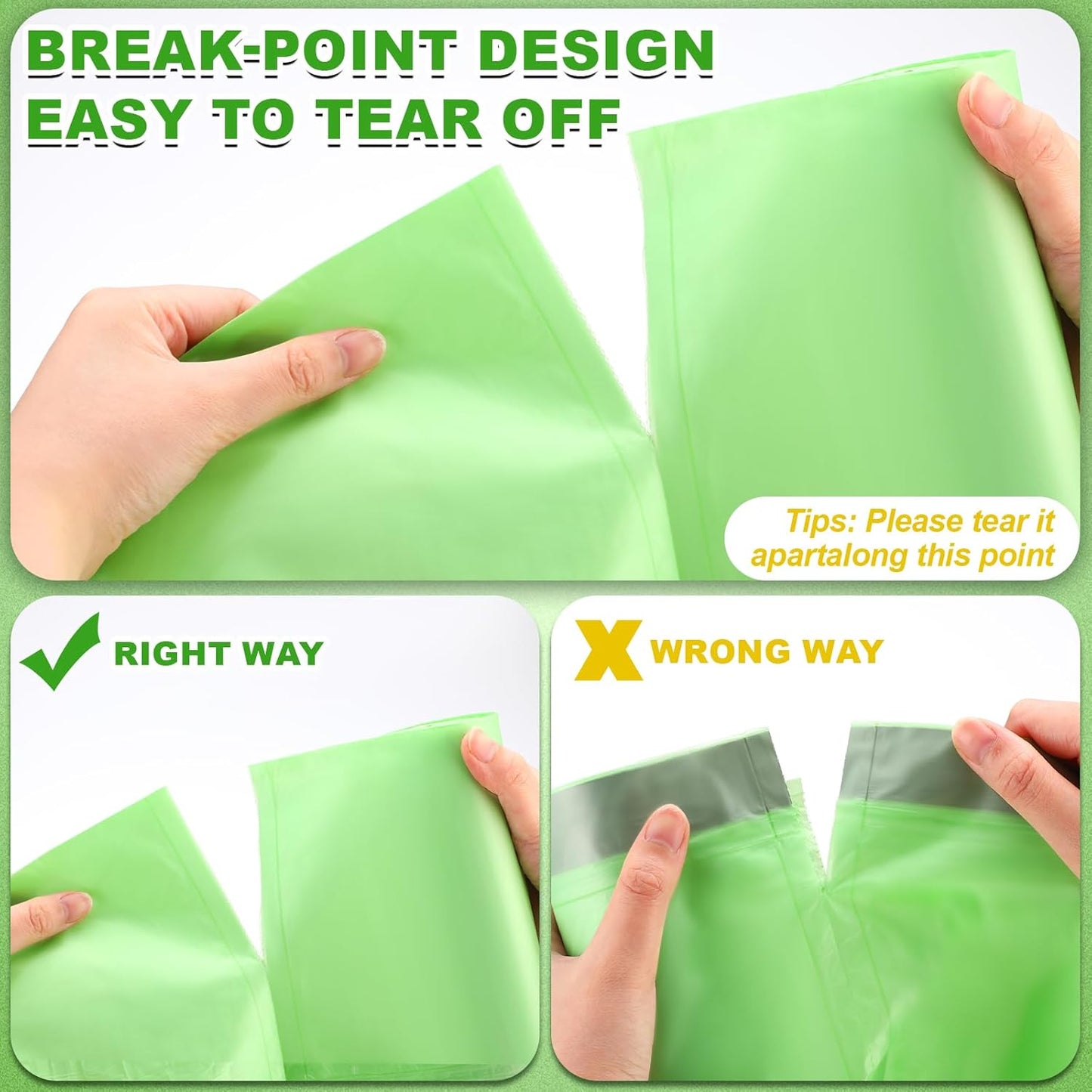 200 Count 13 Gallon Compostable Trash Bags with Drawstring Tall Kitchen Food Scrap Waste Bag Heavy Duty Extra Thick 1 Mil Tear Resistant for Lawn Yard Home Kitchen Office
