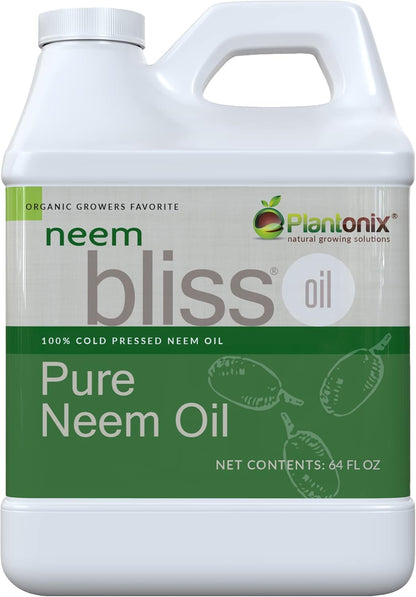 Neem Bliss (64 Fl Oz) - Pure Neem Oil Concentrate - 100% Cold Pressed Neem Oil - All-Natural Neem Oil Concentrate - Pure Neem Oil Extract - Unrefined Neem Oil for Hair - Neem Seed Oil Concentrate