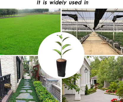 100 PCS Thicken Plastic Nursery Bags for Plants Fruit Flower Grow Bags Seedling Pots (7.87x15.75 in)