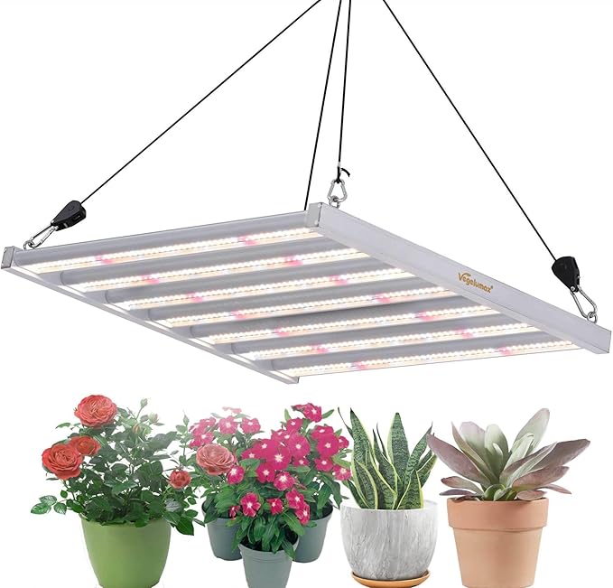 300Watt LED Grow Lamp UV IR Full Spectrum 4x4 5x5ft Coverage Grow Light Bar with 1092pcs Diodes 7 Bars Led Plant Growing Lamp for Vertical Farming Commercial Dimmable, Easy Installation
