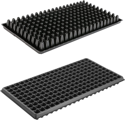 200 Cell Plug Tray, 10pcs-Pack Thick Durable Seed Starter Flats Vegetable Fruit Seeds Seedling