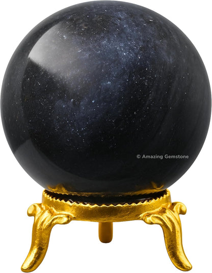 Amazing Gemstone Blue Aventurine Crystal Ball with Stand - 2" Inches Crystal Sphere Meditation Balls for Witchcraft and Decorative Balls