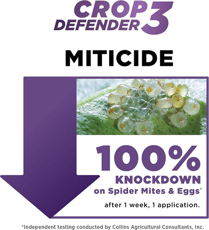 Grower's Ally Crop Defender 3 Concentrate 2.5 gal | Natural, Safe & Organic Insecticide & Fungicide Control for Plants - Powdery Mildew, Spider Mites & Russet Mite Killer