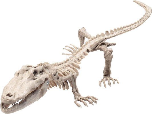 Crocodile Skeleton Halloween Decoration - 20" Long - Weather Resistant for Indoor Outdoor Use