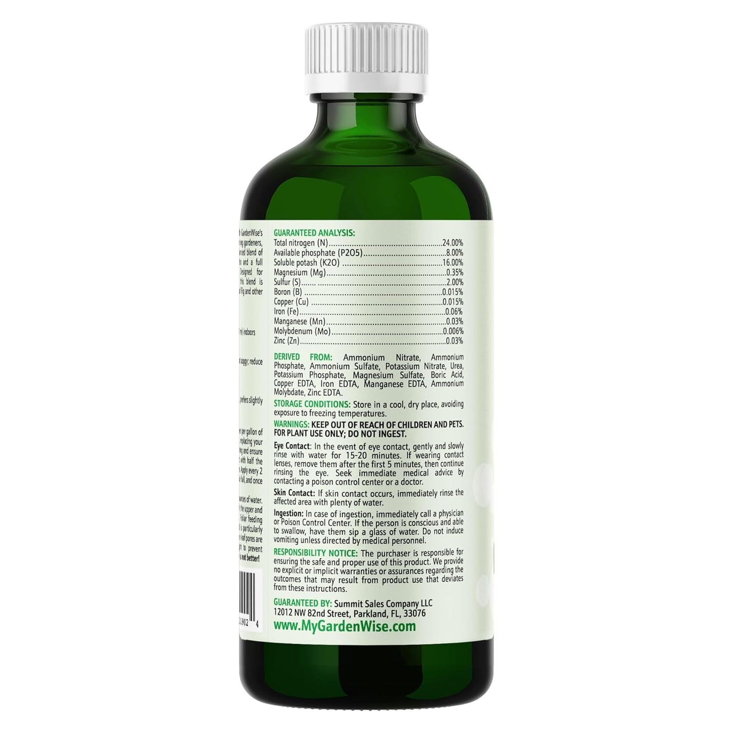 3-1-2 Liquid Fertilizer Concentrate with Micronutrients - Optimal Fiddle Leaf Fig Plant Food, Ideal for Ficus Lyrata & Fig Trees, Gold Leaf Enhanced Indoor Plant Fertilizer (32 OZ)