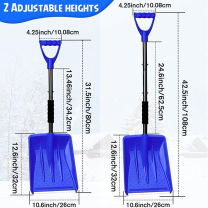 Snow Square Shovel, Shovels for Digging with D-Handle, Overall 41-Inch Long Garden Shovel for Car, Garden Tools, Blue