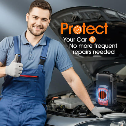 Upgraded 3-in-1 Repellent for Car Engines Rodent, Under Hood Animal Repellent, with Strobe Light, Keep Mice Away, for Car RV Garage Indoor 2 Pack（Black