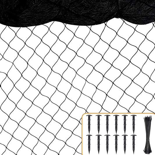 Bird Netting 50ft x 100ft, Heavy Duty Garden Net 1 inch Mesh Nylon Nettings for Chicken Coop Roof, Poultry Netting Deer Fence Trellis Net for Fruits Trees Plants