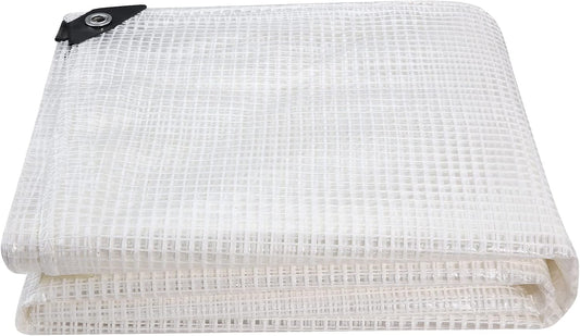 Clear Greenhouse Heavy Duty tarp 14 Mil Clear Waterproof Cover,UV Resistant Poly Tarp with Grommets 12 x20ft Superior Strength,for Gardening, Farming, Nursery, Garden