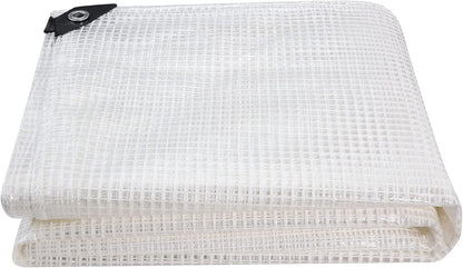 Clear Greenhouse Heavy Duty tarp 14 Mil Clear Waterproof Cover,UV Resistant Poly Tarp with Grommets 12 x16ft Superior Strength,for Gardening, Farming, Nursery, Garden