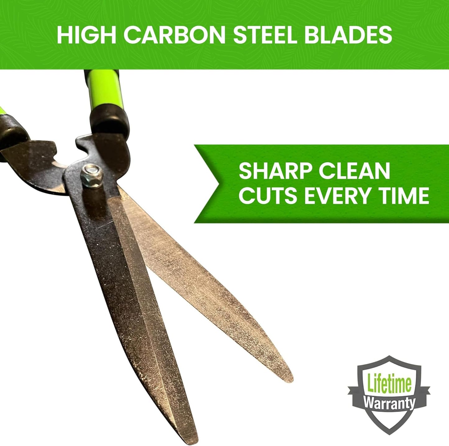 GARDEN GURU Hedge Shears Clippers for Trimming & Shaping Borders, Boxwood, Decorative Shrubs – 15 inch High Carbon Steel Gardening Hedge Clippers & Shears with Comfort Grip Handles - 1 Case (10 Pcs)