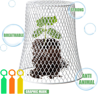 40 Pcs 9 inch Chicken Wire Plant Covers Bulk,Wire Garden Cloches Chicken Wire Cloche Plant Protector Metal Heavy Duty Garden Plant Cloche for Keeping Bunnies Chicken Squirrels Birds Other Out