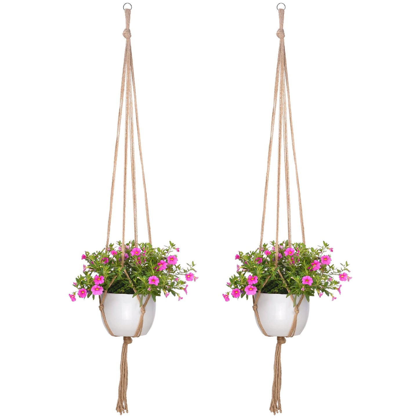 EBOOT 2 Pack 48 Inch Large Macrame Plant Hanger Rope to Hang Flower Pot Plant Holder for Indoor