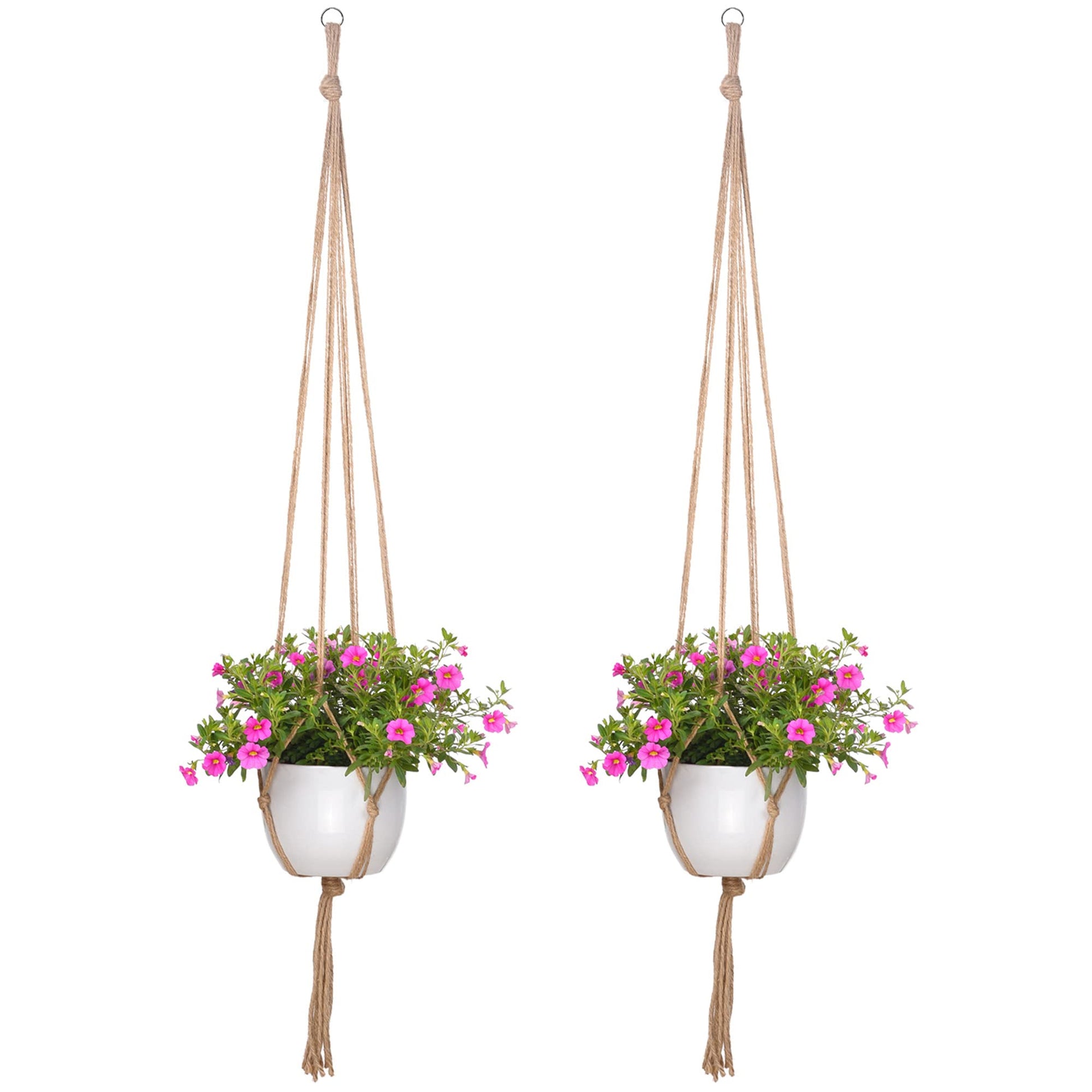 EBOOT 2 Pack 48 Inch Large Macrame Plant Hanger Rope to Hang Flower Pot Plant Holder for Indoor