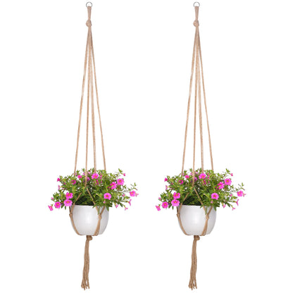 EBOOT 2 Pack 48 Inch Large Macrame Plant Hanger Rope to Hang Flower Pot Plant Holder for Indoor