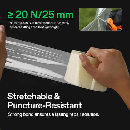VIVOSUN 3” x 108’ Greenhouse Repair Tape, 6.3 mil Clear Poly Patch Tape, Heavy Duty and Weatherproof, for Greenhouses, Plastic Sheeting, and Tents (Pack of 2)