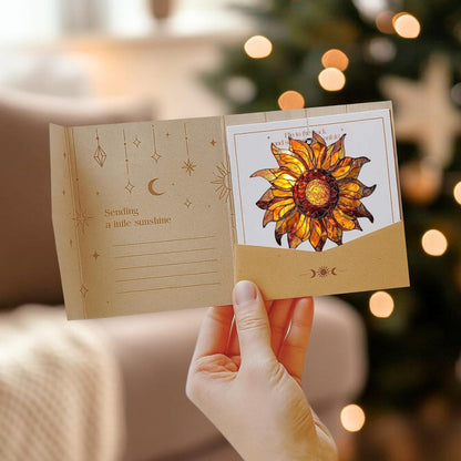 Radiant Sunflower Acrylic Suncatcher Stained Glass Effect Window Car Hanging Christmas Ornament Outdoor Indoor Decor Garden Sun Catcher Panel for Sunflower Lover for Women Mom Grandma