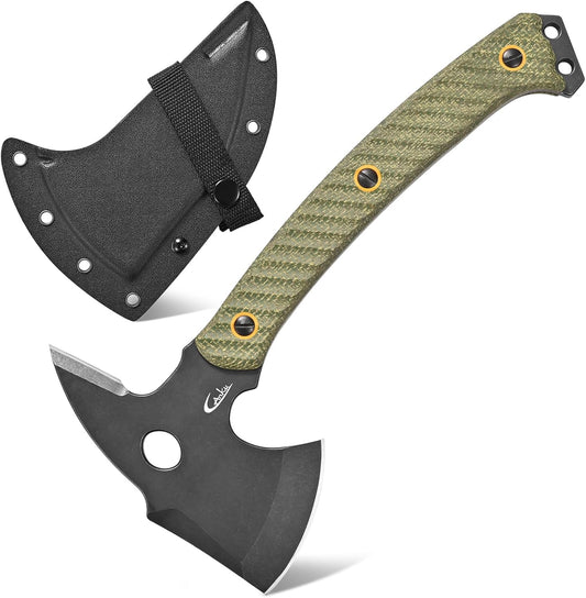 C1342 Camping Axes,DC53 Steel Blade Micarta Handle Chopping Axe Bushcraft Camping Axes Survival