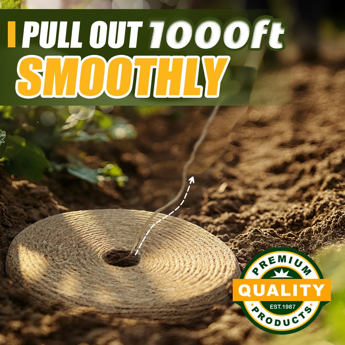 PerkDecor 1000FT Natural Jute Twine String Bulk Hemp Rope Cord for Crafts Gardening Gift Wrapping