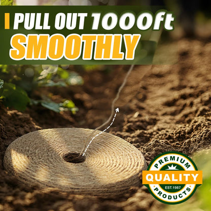PerkDecor 1000FT Natural Jute Twine String Bulk Hemp Rope Cord for Crafts Gardening Gift Wrapping
