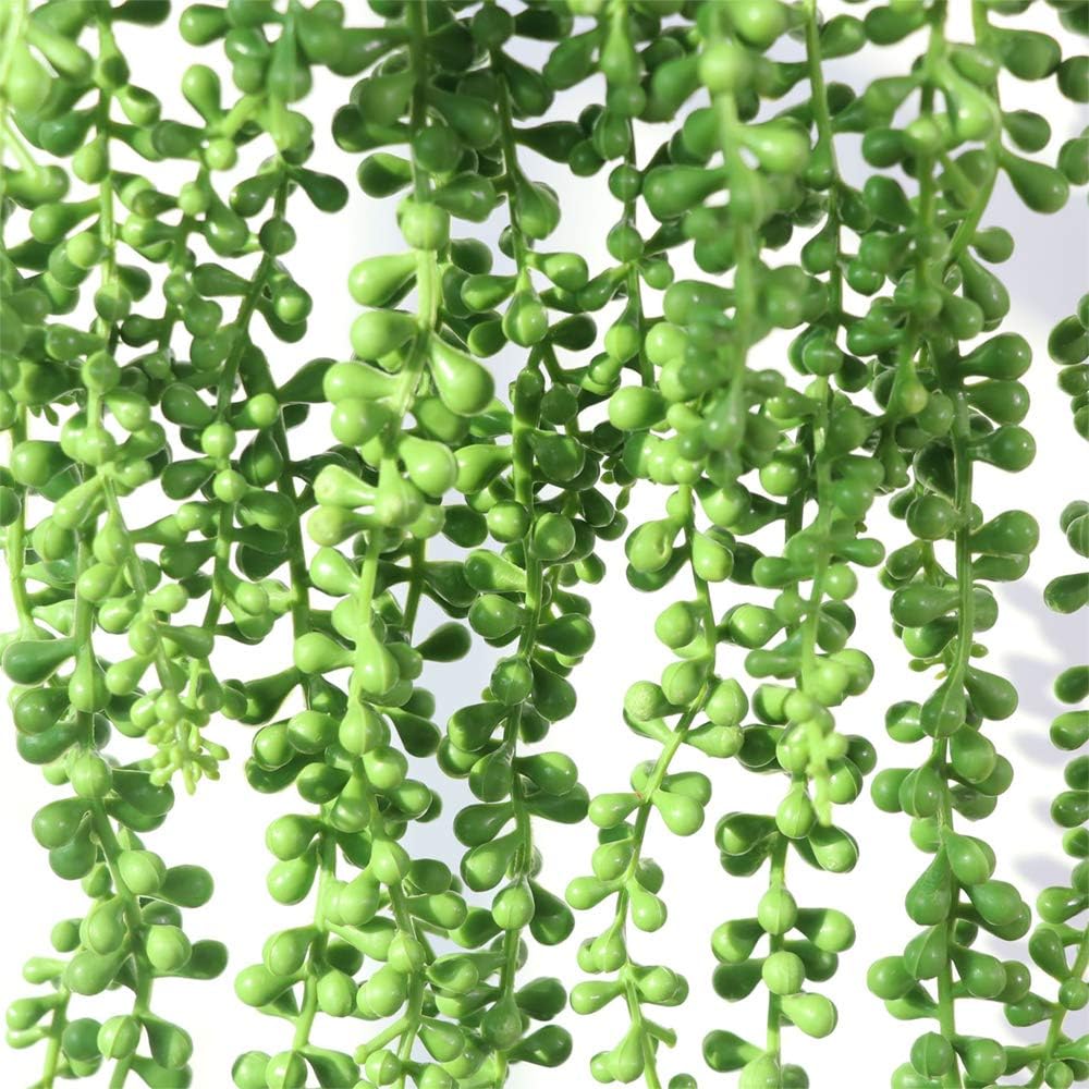 6 Pcs String of Pearls Plant Artificial Hanging Succulents Plants for Home Garden Decor