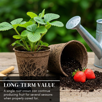 Albion Everbearing Strawberry Plants - Fruit Very Firm, Sweet, High Yields (10 Plants) Can Not Ship to California.