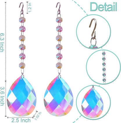 2PCS Colorful Sun Catcher Rainbow Maker F