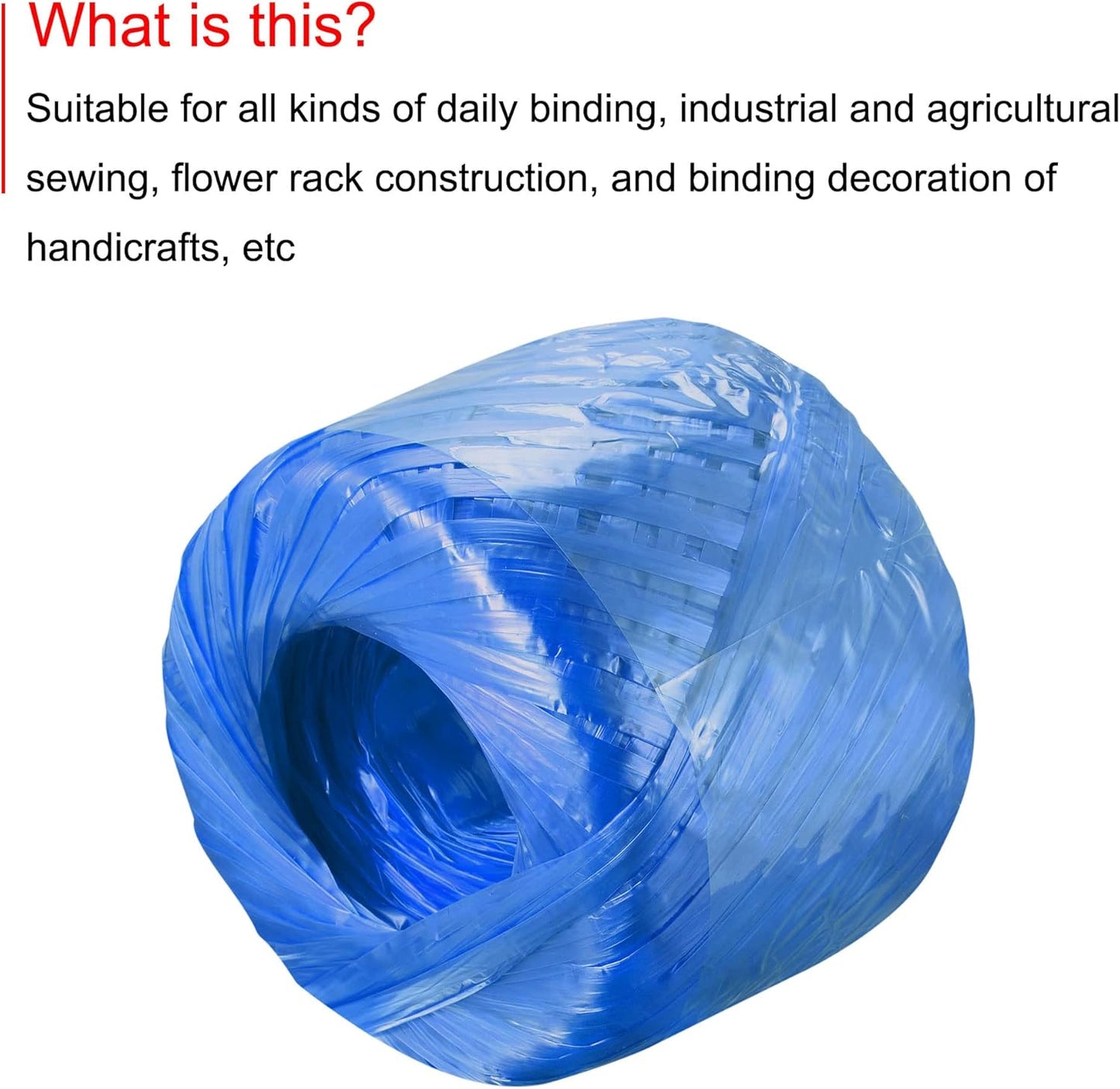 MECCANIXITY Polyester Nylon Plastic Rope Twine Household Bundled for Packing Gardening Craft,150m Length,Blue