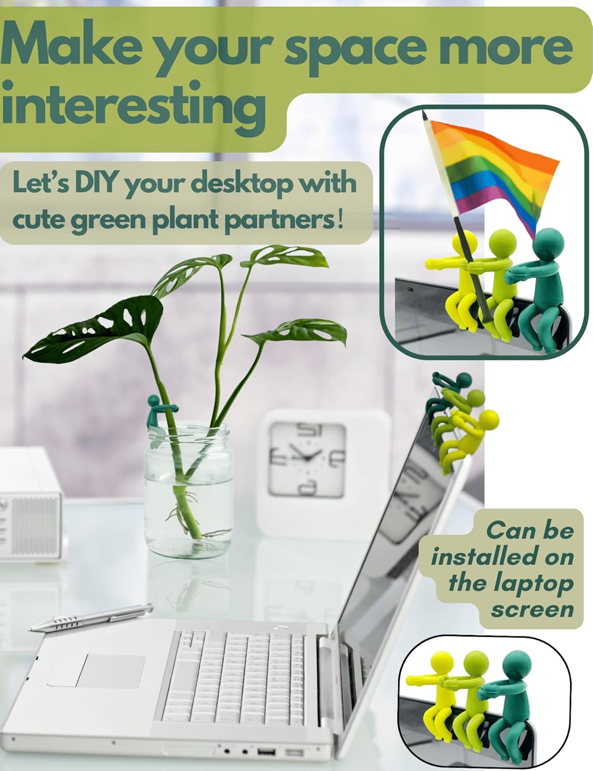 Plant Propagation Buddy - Cute Plant Support for Sprouts, Stems, and Cuttings; 6PCS Leaf Friend Plant Stem Support；Fun and Decorative Indoor Accessories; Ideal Gifts for Plant Lovers