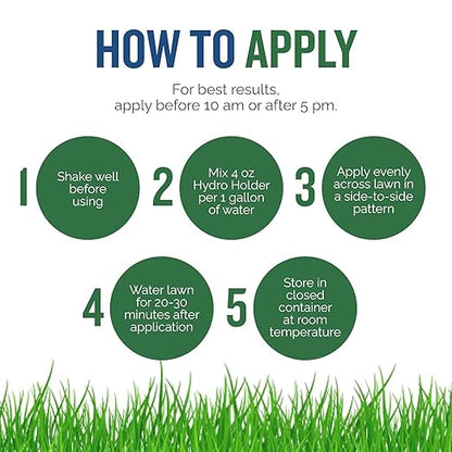 Turf Titan Hydro Holder Wetting Agent - Suspends Moisture in Your Grass Soil, Improves Water Drainage & Nutrient Uptake in Your Turf Grass, Promoting Healthy Soil - Covers 80,000 sq ft (2.5 Gallon)