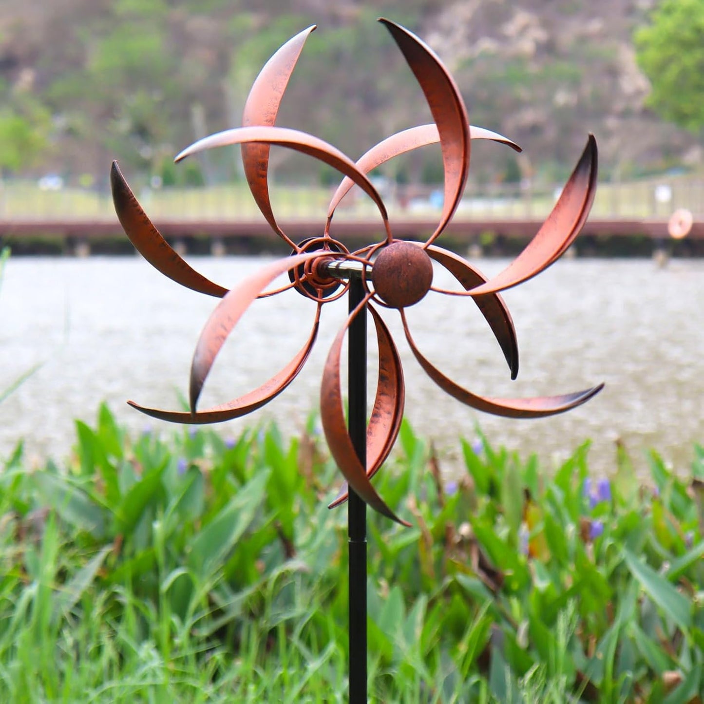 Wind Spinner Outdoor Metal Wind Sculptures 360 Degrees Wind Spinners for Yard and Garden